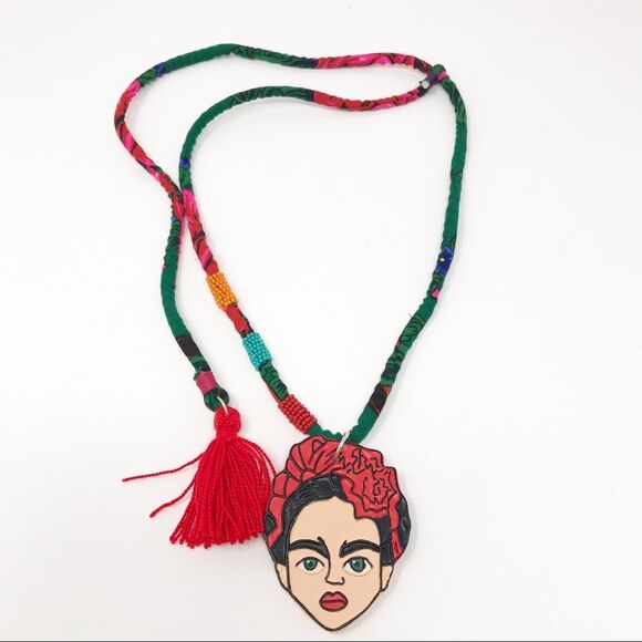 Frida Kahlo handmade adjustable length necklace - Picture 1 of 5